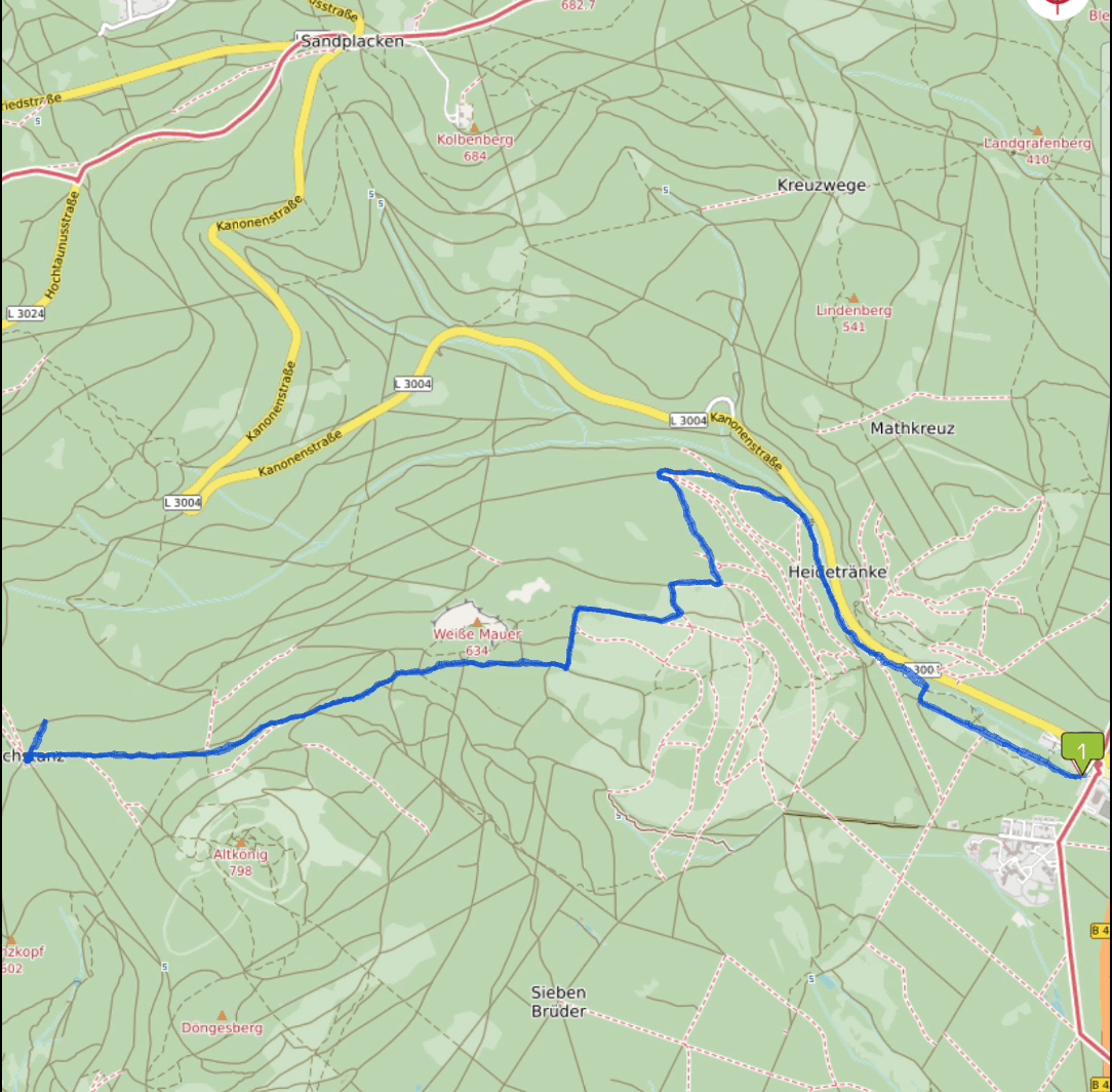 Taunus Wanderung Oberursel Hohemark zum Fuchstanz